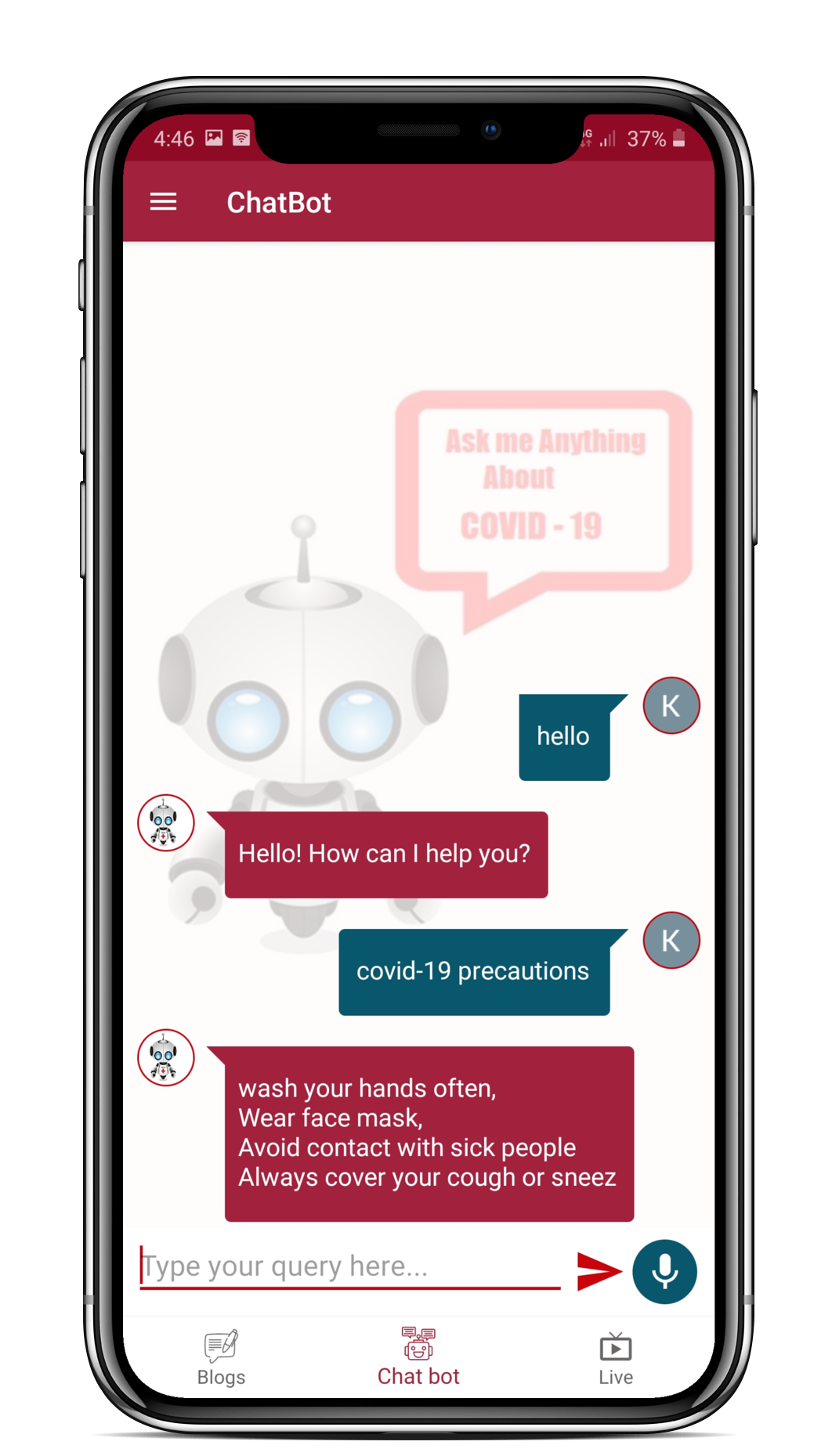 Chat Bot for medical Assistance